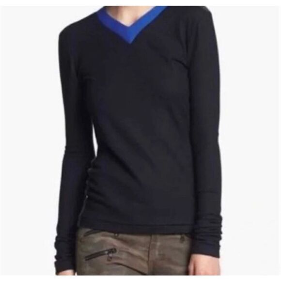 Rag & Bone - Size xs Color Block Cashmere Blend V-Neck Sweater - Picture 1 of 7